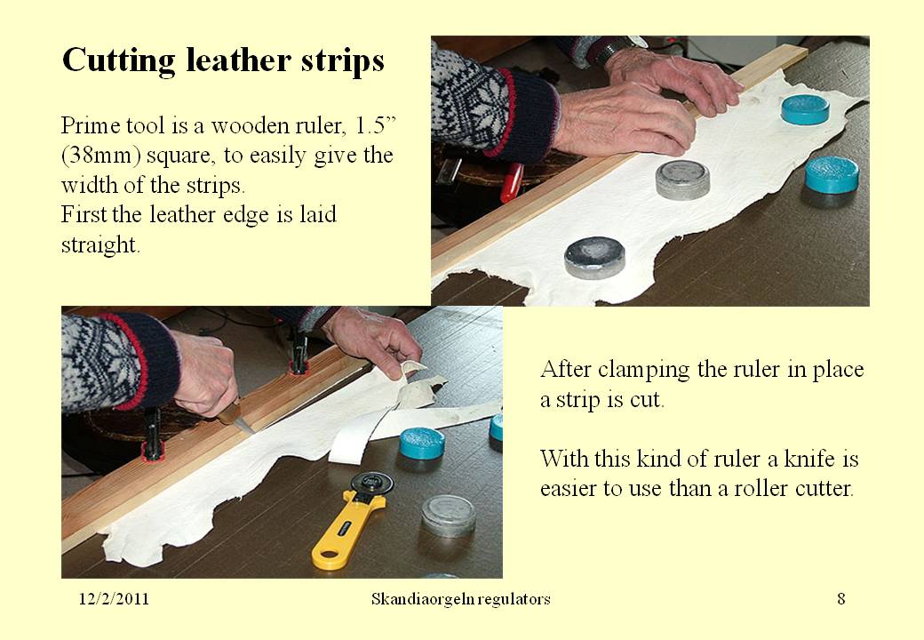 cutting leather